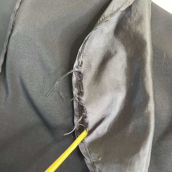 Aryn K Open Back Black Single Button Long Line Blazer Jacket Womens  Medium FLAW - Picture 10 of 14